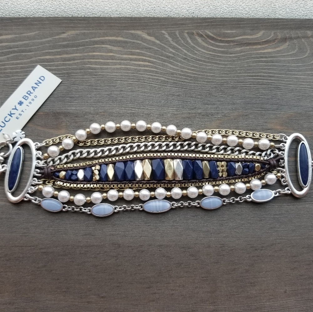Lucky Brand Milagro Indigo Ranch Leather Bracelet - Picture 4 of 6